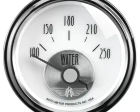 AutoMeter GAUGE; WATER TEMP; 2 1/16in.; 250deg.F; ELEC; PRESTIGE PEARL