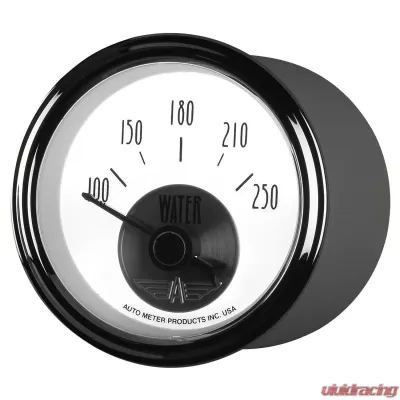 AutoMeter GAUGE; WATER TEMP; 2 1/16in.; 250deg.F; ELEC; PRESTIGE PEARL - 2039