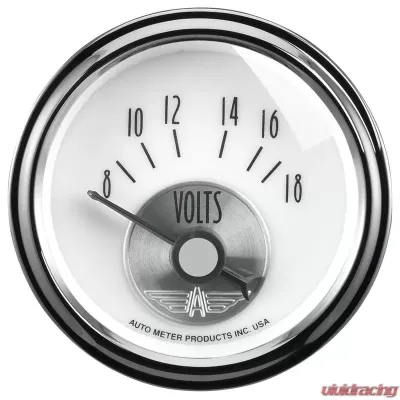 AutoMeter GAUGE; VOLTMETER; 2 1/16in.; 18V; ELEC; PRESTIGE PEARL - 2094