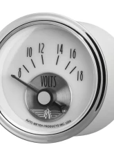 AutoMeter GAUGE; VOLTMETER; 2 1/16in.; 18V; ELEC; PRESTIGE PEARL                                     - 2094 - Image 2