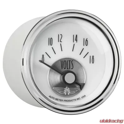 AutoMeter GAUGE; VOLTMETER; 2 1/16in.; 18V; ELEC; PRESTIGE PEARL - 2094