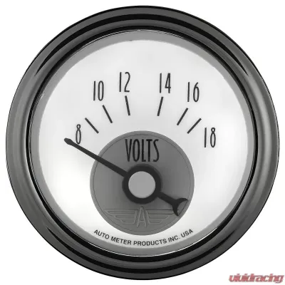 AutoMeter GAUGE; VOLTMETER; 2 1/16in.; 18V; ELEC; PRESTIGE PEARL - 2094