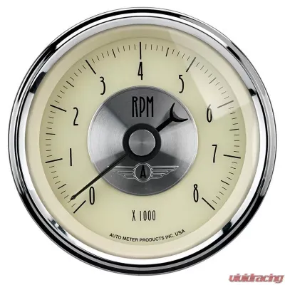 AutoMeter GAUGE; TACHOMETER; 3 3/8in.; 8K RPM; IN-DASH; PRESTIGE ANTQ. IVORY - 2097