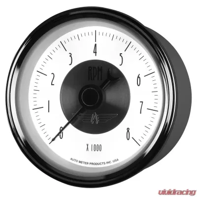 AutoMeter GAUGE; TACHOMETER; 3 3/8in.; 8K RPM; IN-DASH; PRESTIGE PEARL - 2098