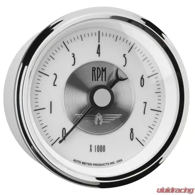 AutoMeter GAUGE; TACHOMETER; 3 3/8in.; 8K RPM; IN-DASH; PRESTIGE PEARL - 2098