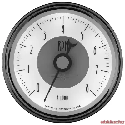 AutoMeter GAUGE; TACHOMETER; 3 3/8in.; 8K RPM; IN-DASH; PRESTIGE PEARL - 2098