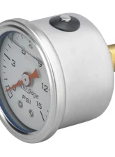 AutoMeter GAUGE; PRESSURE; 1.5in. DIRECT MNT; 15PSI; LIQUID FILLED MECH; WHT; 1/8in. NPTF                                     - 2175 - Image 3