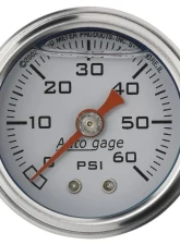 AutoMeter GAUGE; PRESSURE; 1.5in. DIRECT MNT; 60PSI; LIQUID FILLED MECH; WHT; 1/8in. NPTF                                     - 2176 - Image 2
