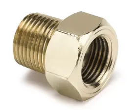 AutoMeter FITTING; ADAPTER; 3/8in. NPT MALE; BRASS; FOR MECH. TEMP. GAUGE