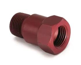 AutoMeter FITTING; ADAPTER; 3/8in. NPT MALE; ALUMINUM; RED; FOR MECH. TEMP. GAUGE