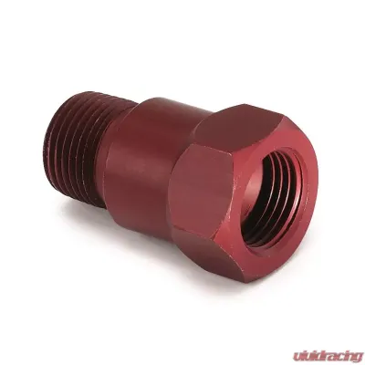 AutoMeter FITTING; ADAPTER; 3/8in. NPT MALE; ALUMINUM; RED; FOR MECH. TEMP. GAUGE - 2272