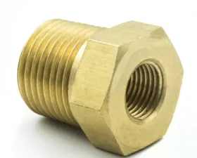 AutoMeter FITTING; ADAPTER; 3/8in. NPT MALE; 1/8in. NPT FEMALE; BRASS