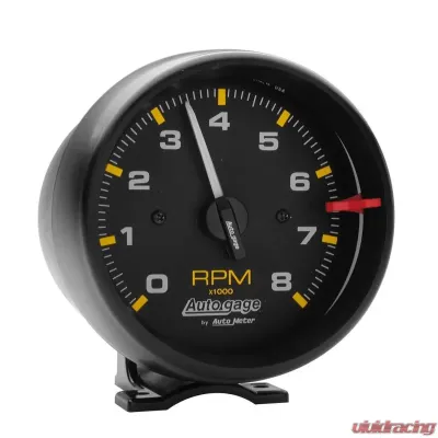 AutoMeter GAUGE; TACHOMETER; 3 3/4in.; 8K RPM; PEDESTAL; BLK DIAL BLK CASE; AUTOGAGE - 2300