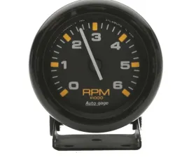 AutoMeter GAUGE; TACHOMETER; 2 3/4in.; 6K RPM; PEDESTAL; BLK DIAL BLK CASE; AUTOGAGE