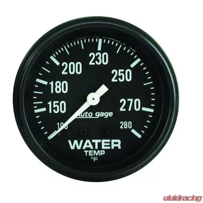 AutoMeter GAUGE; WATER TEMPERATURE; 2 5/8in. 100-280deg.F; MECHANICAL; BLACK; AUTOGAGE - 2313