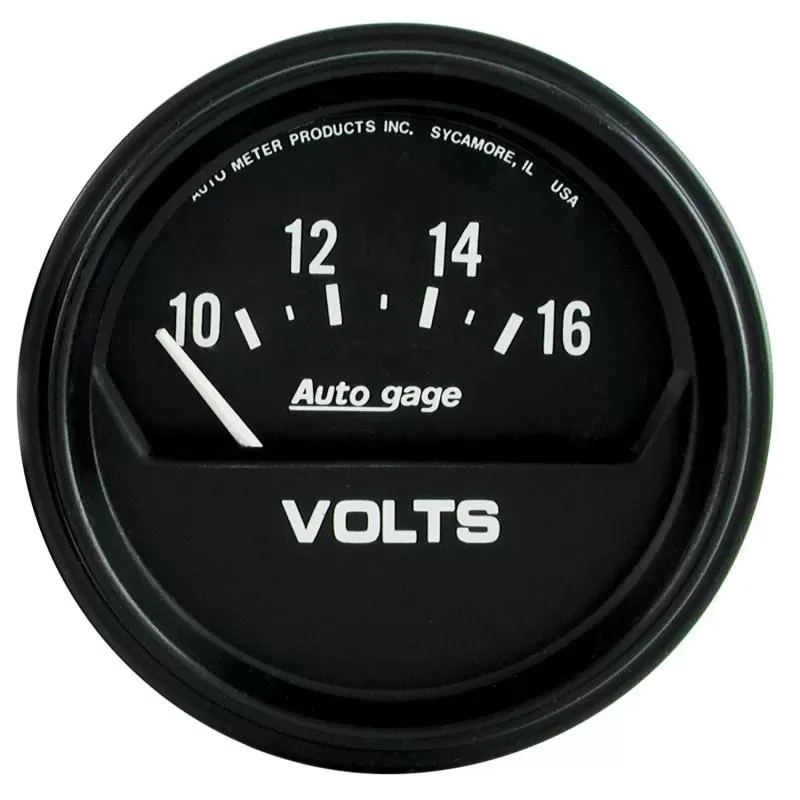 AutoMeter GAUGE; VOLTMETER; 2 5/8in.; 16V; ELEC; BLACK; AUTOGAGE - 2319