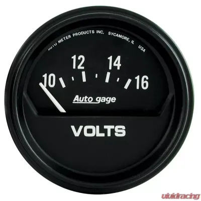 AutoMeter GAUGE; VOLTMETER; 2 5/8in.; 16V; ELEC; BLACK; AUTOGAGE - 2319