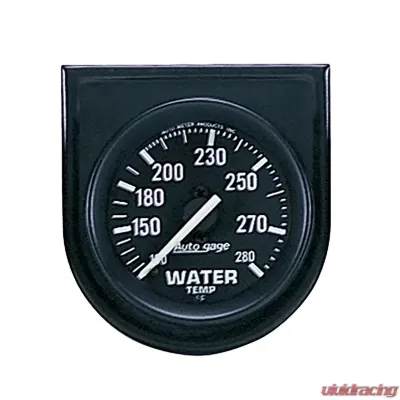 AutoMeter GAUGE CONSOLE; WATER TEMP; 2in.; 280deg.F; BLK DIAL; BLK BEZEL; AUTOGAGE - 2333