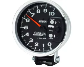 AutoMeter GAUGE; TACHOMETER; 5in.; 10K RPM; PEDESTAL W/PEAK MEMORY; BLACK; AUTO GAGE