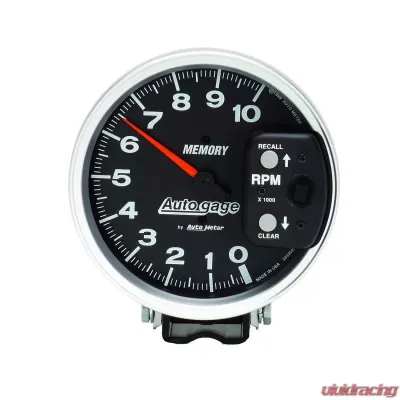 AutoMeter GAUGE; TACHOMETER; 5in.; 10K RPM; PEDESTAL W/PEAK MEMORY; BLACK; AUTO GAGE - 233902