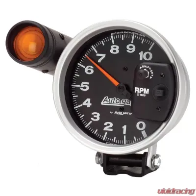 AutoMeter GAUGE; TACHOMETER; 5in.; 10K RPM; PEDESTAL W/EXT. SHIFT-LITE; BLACK; AUTO GAGE - 233904