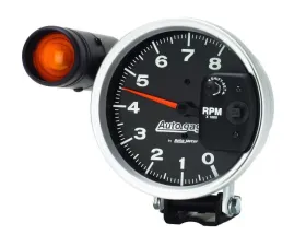 AutoMeter GAUGE; TACHOMETER; 5in.; 8K RPM; PEDESTAL W/EXT. SHIFT-LITE; BLACK; AUTO GAGE