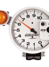 AutoMeter GAUGE; TACHOMETER; 5in.; 10K RPM; PEDESTAL W/EXT. SHIFT-LITE; SILVER; AUTO GAGE                                     - 233911 - Image 2