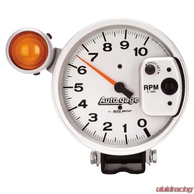 AutoMeter GAUGE; TACHOMETER; 5in.; 10K RPM; PEDESTAL W/EXT. SHIFT-LITE; SILVER; AUTO GAGE - 233911