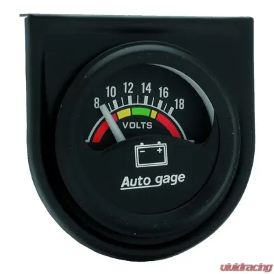 AutoMeter GAUGE CONSOLE; VOLTMETER; 1.5in.; 18V; BLK DIAL; BLK BEZEL; AUTOGAGE - 2356