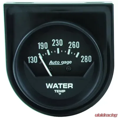 AutoMeter GAUGE CONSOLE; WATER TEMP; 2in.; 280deg.F; MECH; SHORT SWEEP; BLACK; AUTOGAGE - 2361