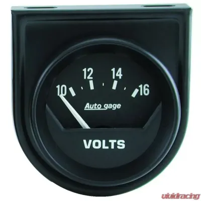 AutoMeter GAUGE CONSOLE; VOLTMETER; 2in.; 16V; SHORT SWEEP; BLACK; AUTOGAGE - 2362