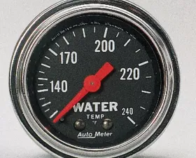 AutoMeter GAUGE; WATER TEMP; 2 1/16in.; 120-240deg.F; MECHANICAL; TRADITIONAL CHROME