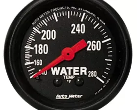 AutoMeter GAUGE; WATER TEMP; 2 1/16in.; 140-280deg.F; MECHANICAL; Z-SERIES