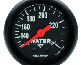 AutoMeter GAUGE; WATER TEMP; 2 1/16in.; 120-240deg.F; MECHANICAL; Z-SERIES