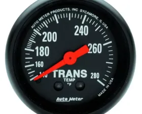 AutoMeter GAUGE; TRANSMISSION TEMP; 2 1/16in.; 140-280deg.F; MECHANICAL; 8FT.; Z-SERIES