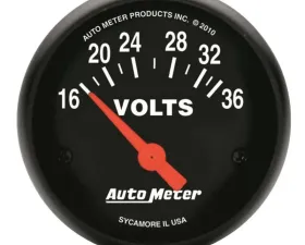 AutoMeter GAUGE; VOLTMETER; 2 1/16in.; 16-36V; ELEC; Z-SERIES
