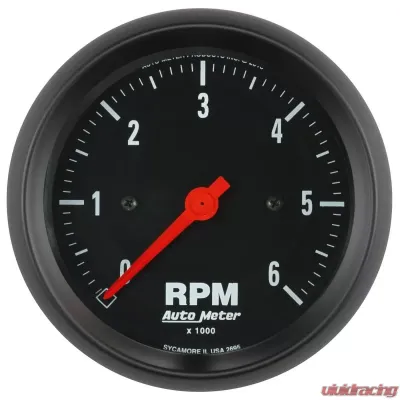 AutoMeter GAUGE; TACHOMETER; 3 3/8in.; 6K RPM; IN-DASH; Z-SERIES - 2695