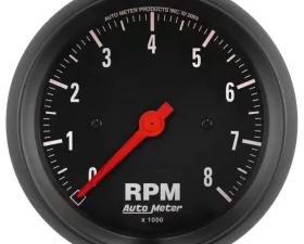 AutoMeter GAUGE; TACHOMETER; 3 3/8in.; 8K RPM; IN-DASH; Z-SERIES