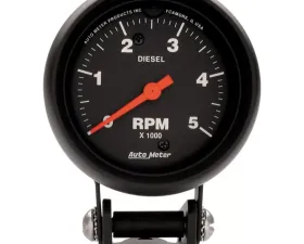 AutoMeter GAUGE; TACHOMETER; 2 5/8in.; 5K RPM DIESEL; PEDESTAL; Z-SERIES