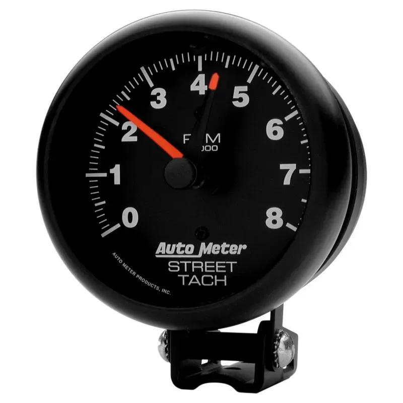AutoMeter GAUGE; TACHOMETER; 3 3/4in.; 8K RPM; PEDESTAL W/RED LINE; Z-SERIES - 2894
