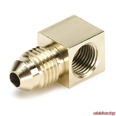 AutoMeter FITTING; ADAPTER; 90deg.; 1/8in. NPTF FEMALE TO-4AN MALE; BRASS - 3271