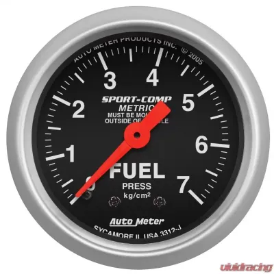 AutoMeter GAUGE; FUEL PRESSURE; 2 1/16in.; 7.0KG/CM2; MECHANICAL; SPORT-COMP - 3312-J