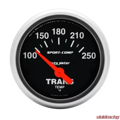 AutoMeter GAUGE; TRANSMISSION TEMP; 2 1/16in.; 100-250deg.F; ELECTRIC; SPORT-COMP - 3357
