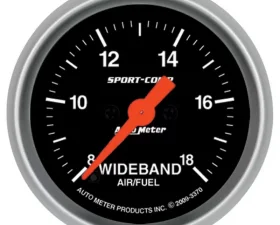 AutoMeter GAUGE; AIR/FUEL RATIO-WIDEBAND; ANALOG; 2 1/16in.; 8:1-18:1; STEPPER MOTOR; SC