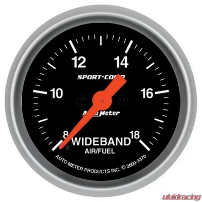 AutoMeter GAUGE; AIR/FUEL RATIO-WIDEBAND; ANALOG; 2 1/16in.; 8:1-18:1; STEPPER MOTOR; SC - 3370