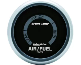 AutoMeter GAUGE; AIR/FUEL RATIO-NARROWBAND; 2 1/16in.; LEAN-RICH; LED ARRAY; SPORT-COMP