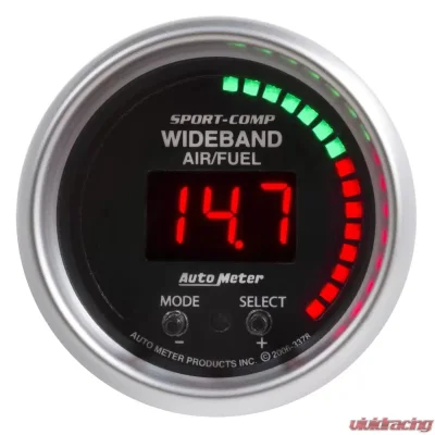 AutoMeter GAUGE; AIR/FUEL RATIO-PRO; 2 1/16in.; 10:1-20:1; DIGITAL W/PEAK/WARN; SC - 3378