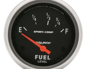 AutoMeter GAUGE; FUEL LEVEL; 2 5/8in.; 73OE TO 10OF; ELEC; SPORT-COMP