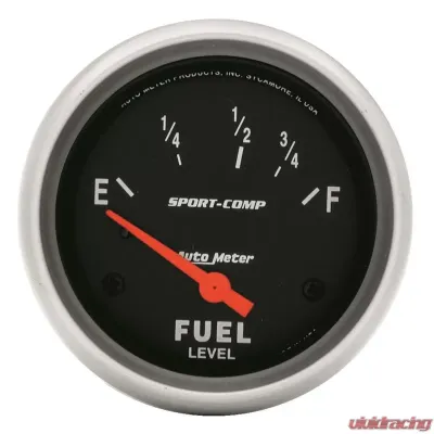 AutoMeter GAUGE; FUEL LEVEL; 2 5/8in.; 73OE TO 10OF; ELEC; SPORT-COMP - 3515