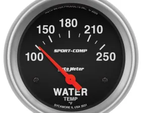 AutoMeter GAUGE; WATER TEMP; 2 5/8in.; 100-250deg.F; ELECTRIC; SPORT-COMP